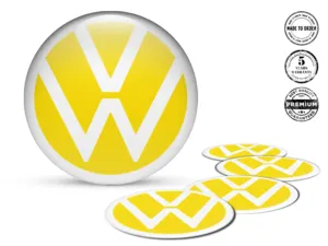 VW Radaufkleber Stil Luxus Gewölbte Logos